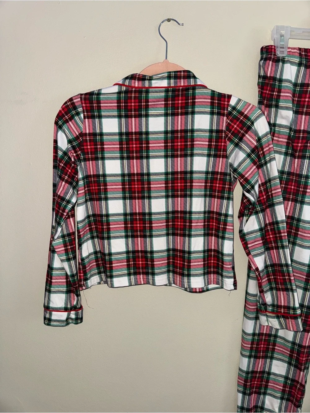 Tahari Kids Plaid Pajama Set - Red, Green & White